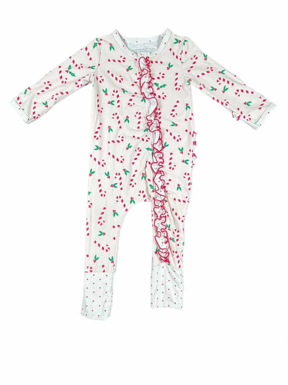SWEET HONEY Candy Cane Ruffle Layette - 18M